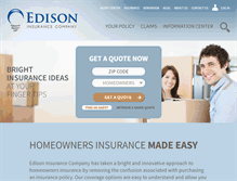 Tablet Screenshot of edisoninsurance.com